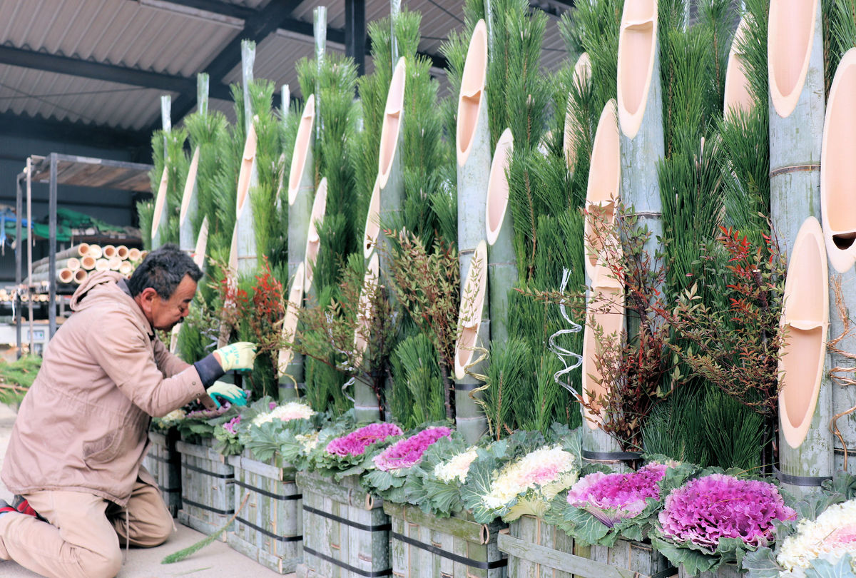 もうすぐお正月、門松作りが最盛期　京都・南丹の造園会社