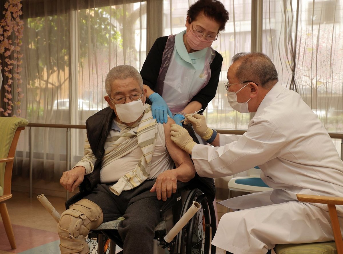 高齢者対象のコロナワクチン接種、京都で始まる