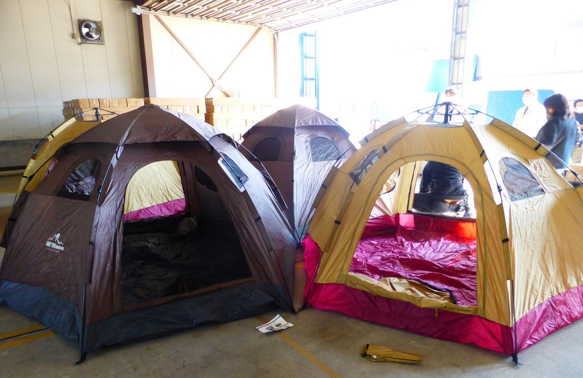 災害避難所「テント」で密回避　コロナ禍、小中学校などに配備へ