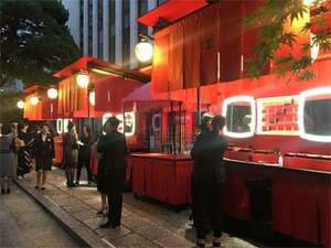 日本の祭りをテーマにしたシャネルのイベントの内覧会（京都市中京区・六角堂）