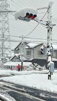 大雪となった高島市街（12月26日午前11時23分、滋賀県高島市今津町）