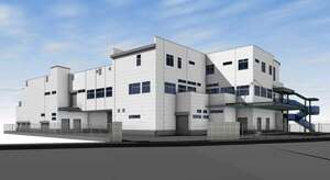 進々堂が伏見区に建設する新しい本社工場の外観イメージ図