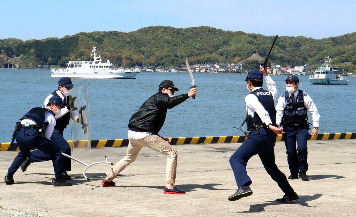 東京五輪控え、テロ対策で合同訓練　京都・宮津港、20機関が連携確認