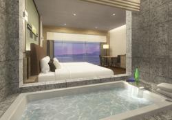 琵琶湖の眺望を楽しみながら入浴できる客室「ＶＩＳＴＡ」のイメージ図