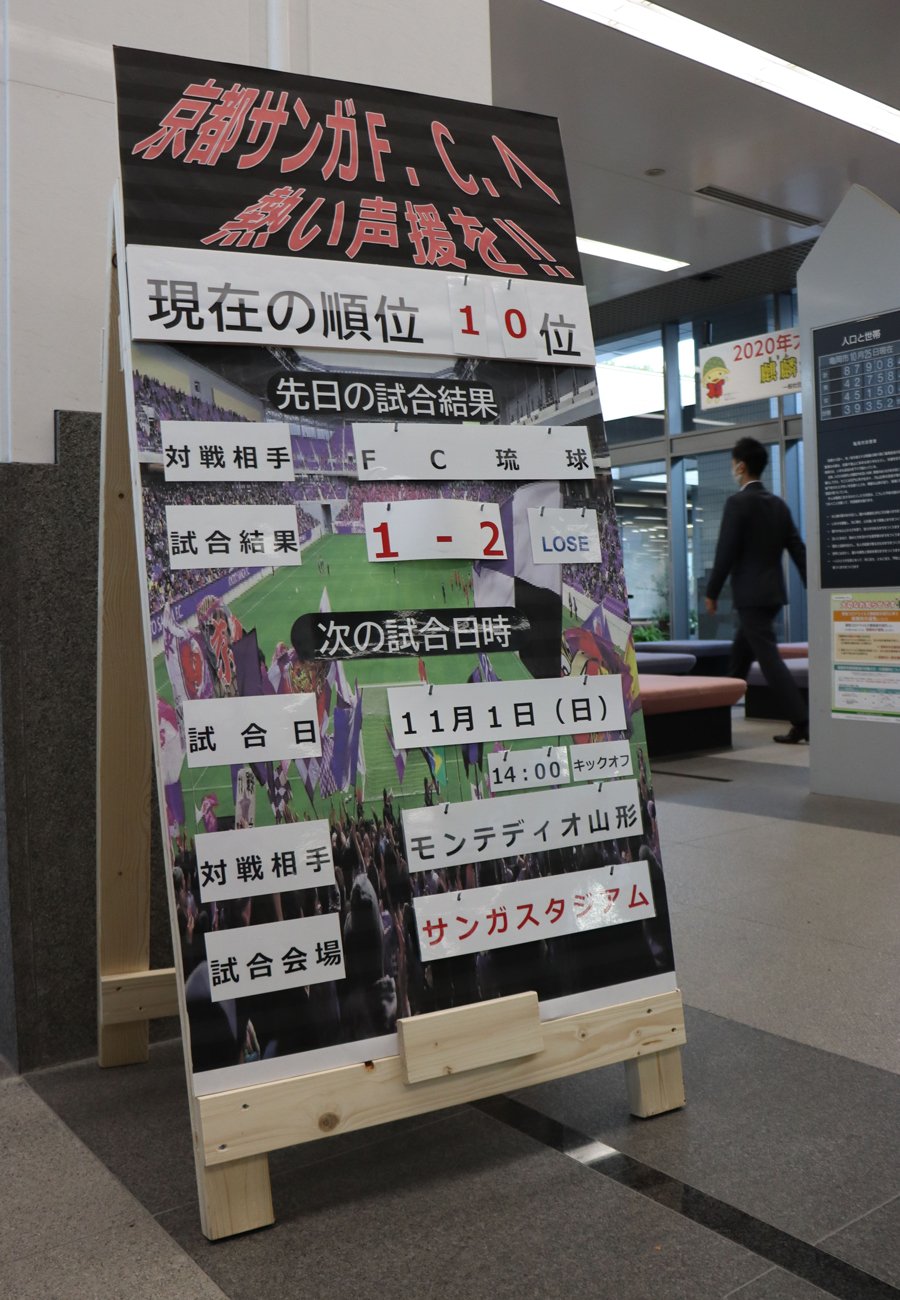 サンガ情報看板、ＪＲ亀岡駅など３カ所に設置　京都・亀岡