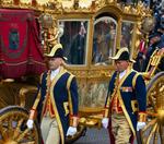 オランダ王室の「黄金の馬車」＝２０１３年、ハーグ（ＡＰ＝共同）