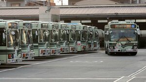 民間バス会社による運行受託の撤退決定に伴って、増収策が急務になっている京都市バス（南区・九条営業所）