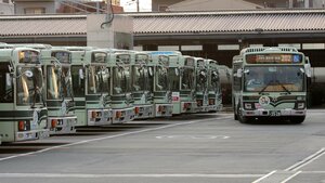 運転手の確保が課題となっている京都市バス（京都市内）